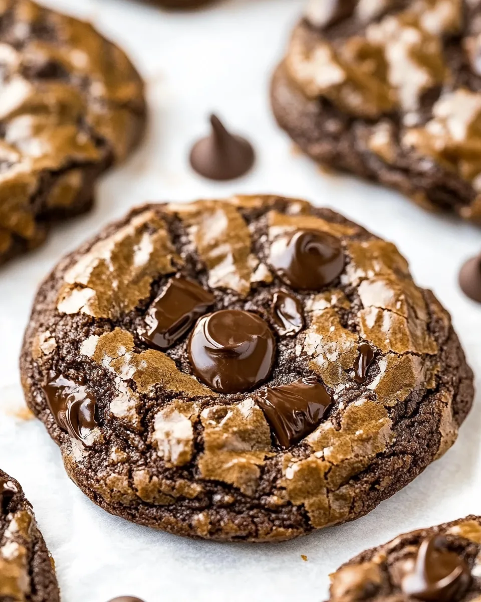 Soft Batch Double Chocolate Fudge Cookies