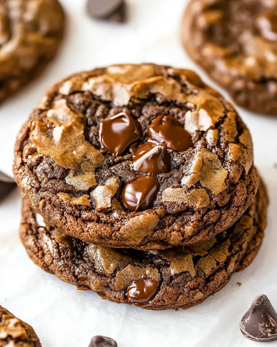 Soft Batch Double Chocolate Fudge Cookies