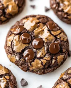 Soft Batch Double Chocolate Fudge Cookies