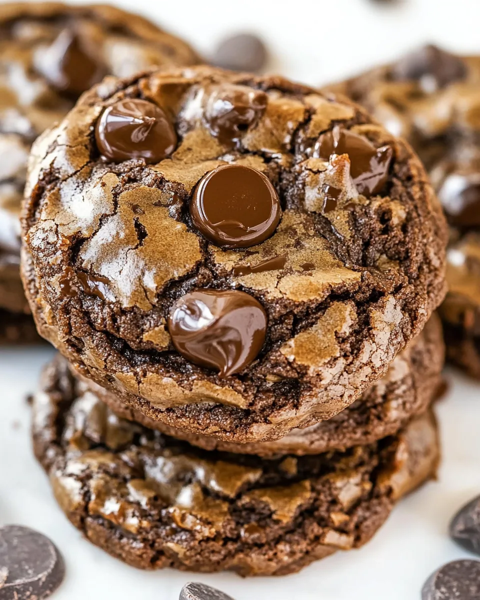 Soft Batch Double Chocolate Fudge Cookies