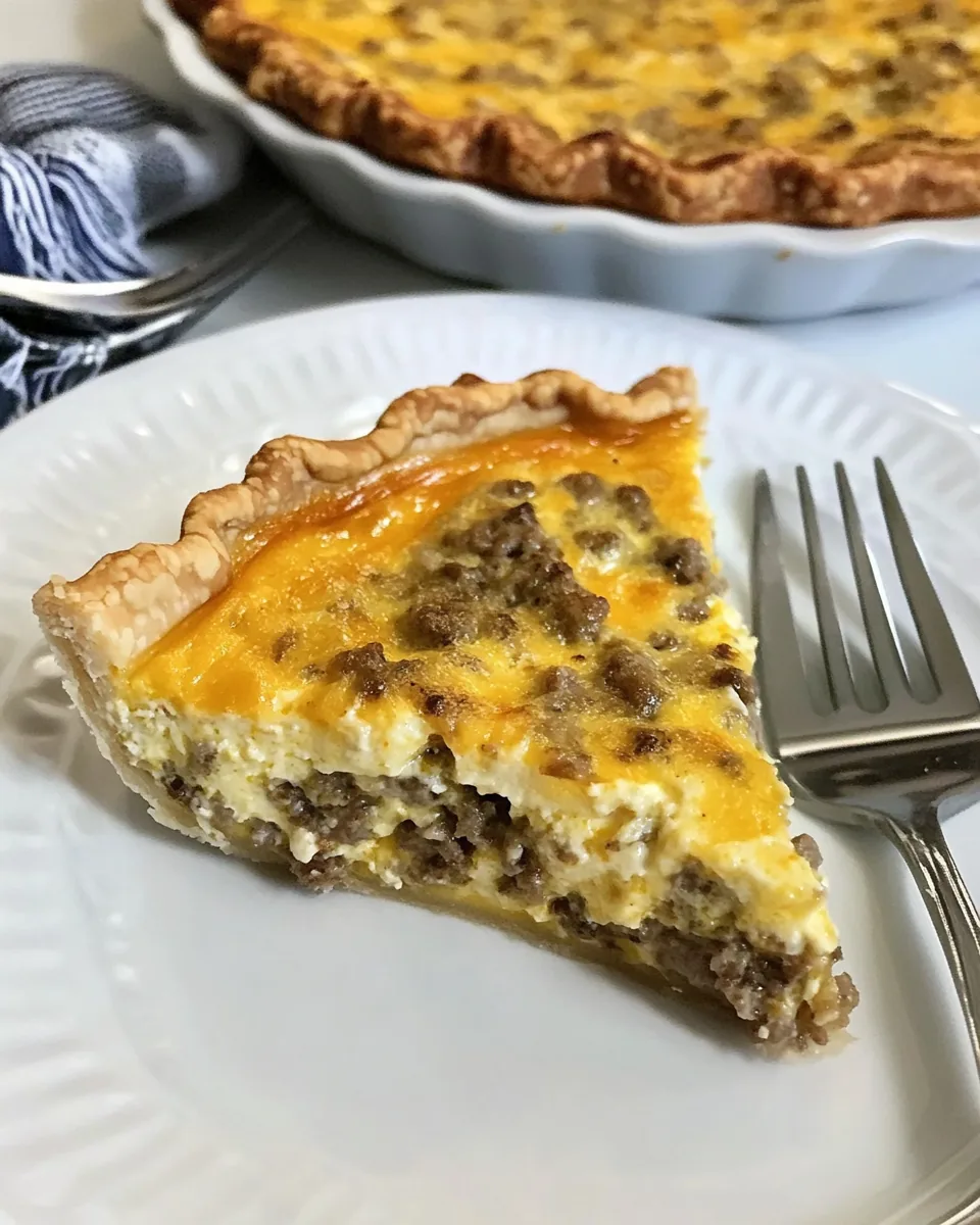 Southern Sausage Cheddar Quiche