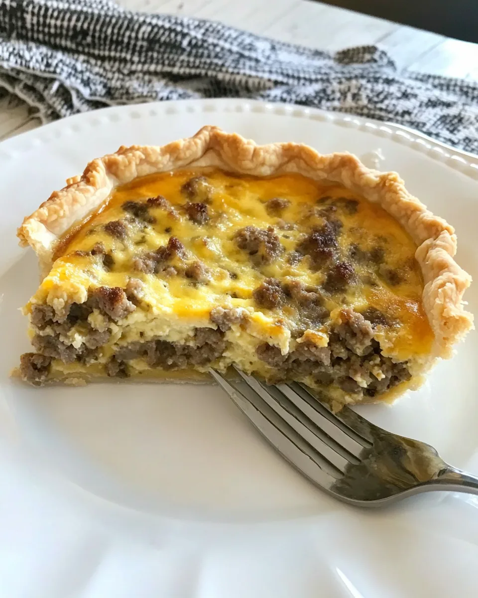 Southern Sausage Cheddar Quiche