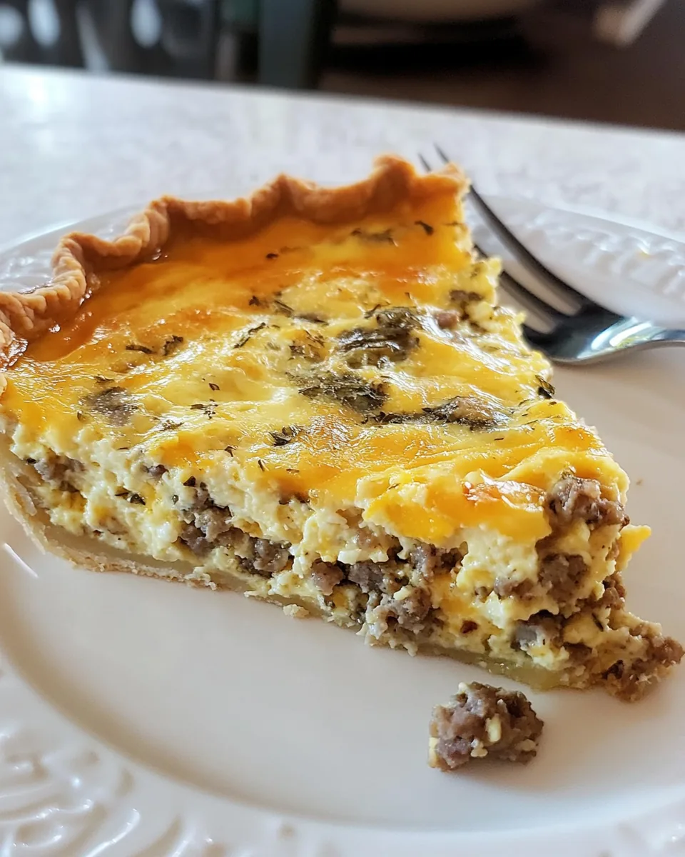 Southern Sausage Cheddar Quiche