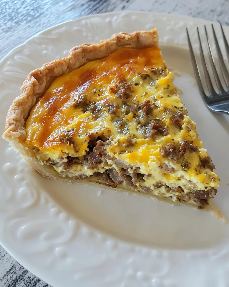 Southern Sausage Cheddar Quiche