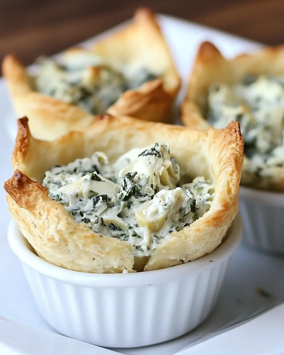 Spinach Artichoke Dip Cups