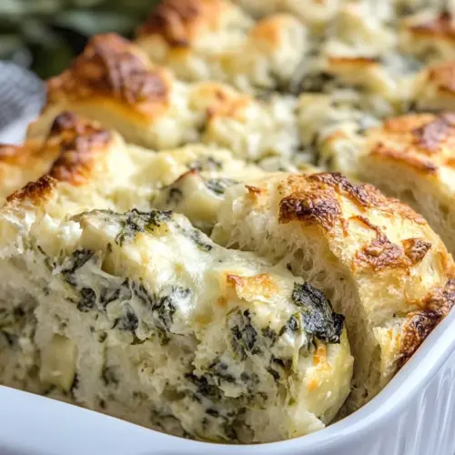 Spinach Artichoke Dip Pull Apart Bread