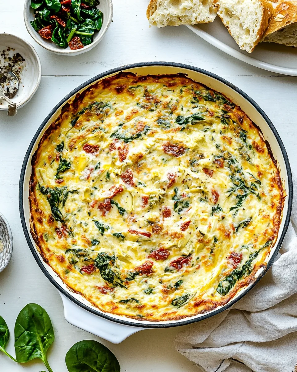Spinach Artichoke Sun-Dried Tomato Dip