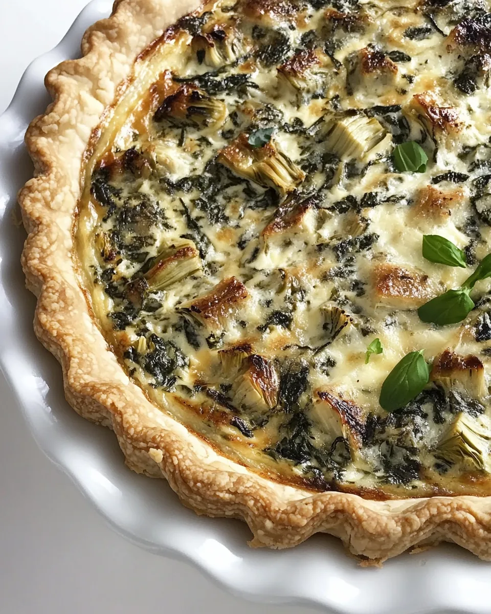 Spinach Artichoke Quiche
