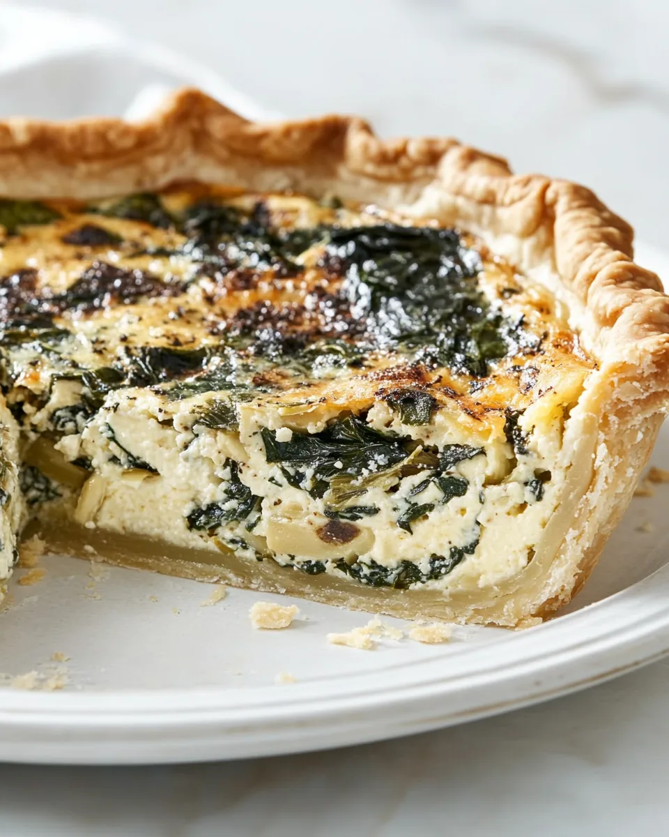 Spinach Artichoke Quiche