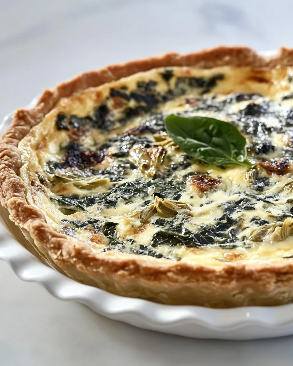 Spinach Artichoke Quiche