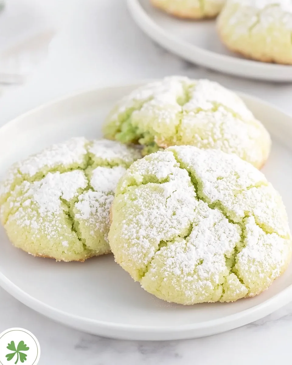 St Patrick’s Day Crinkle Cookies
