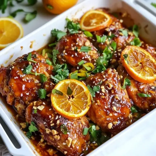 Sticky Thai Peanut Orange Chicken