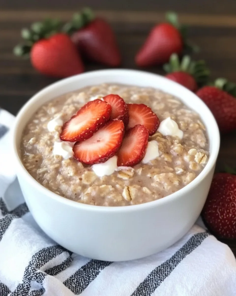 Strawberries and Cream Oatmeal