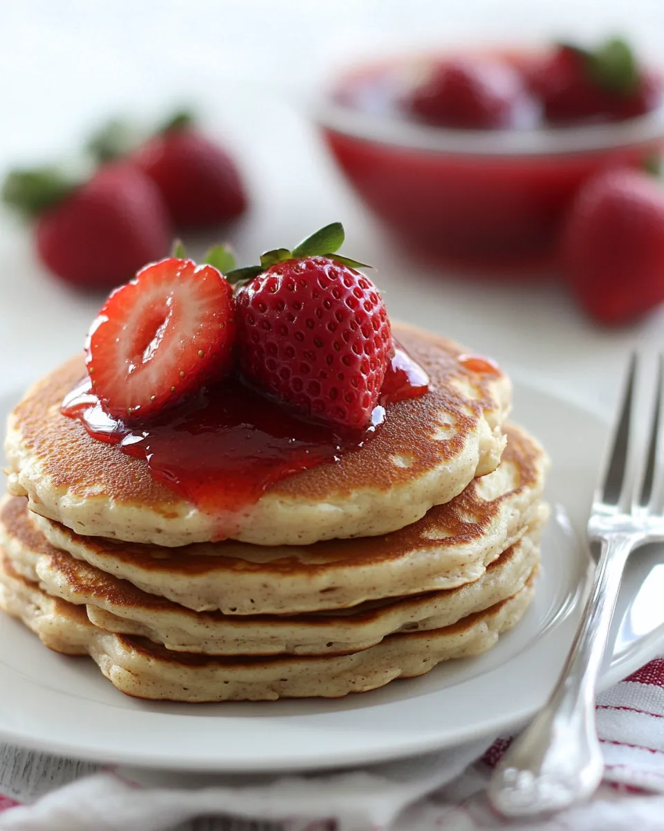Strawberry Almond Flour Pancakes