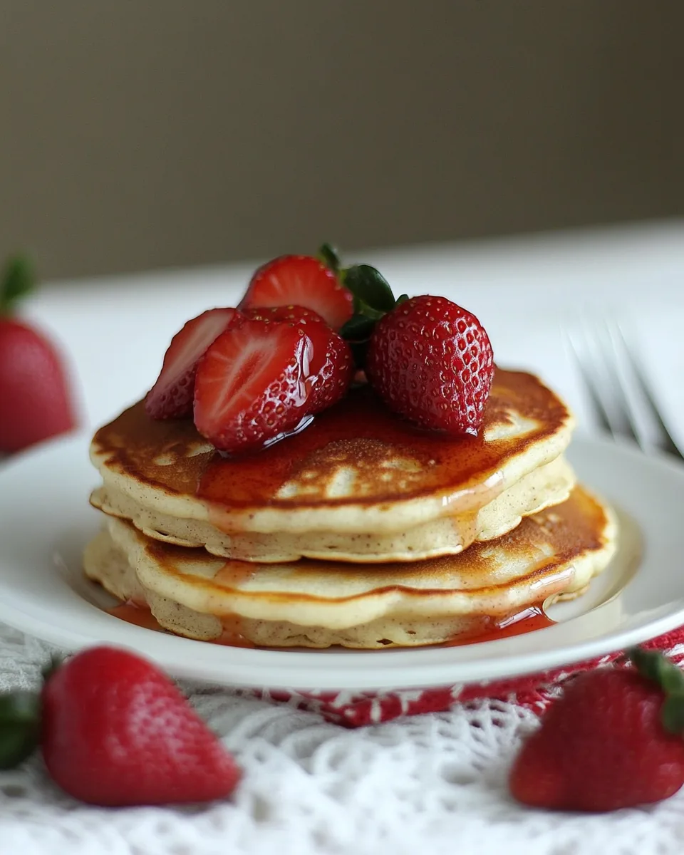 Strawberry Almond Flour Pancakes