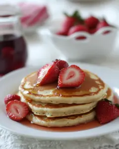 Strawberry Almond Flour Pancakes
