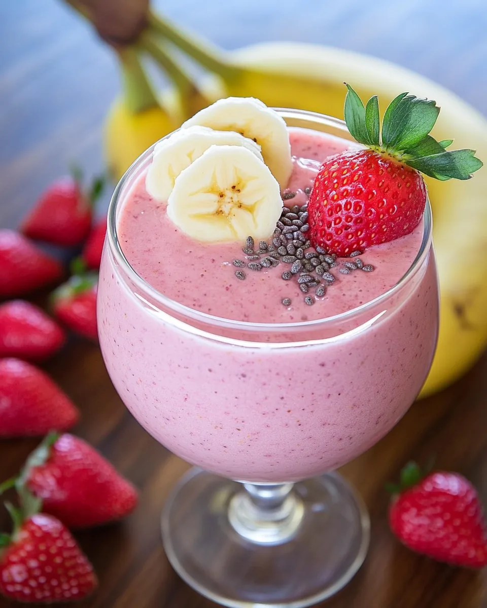 Strawberry Banana Protein Smoothie