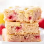 Strawberry Lemon Blondies