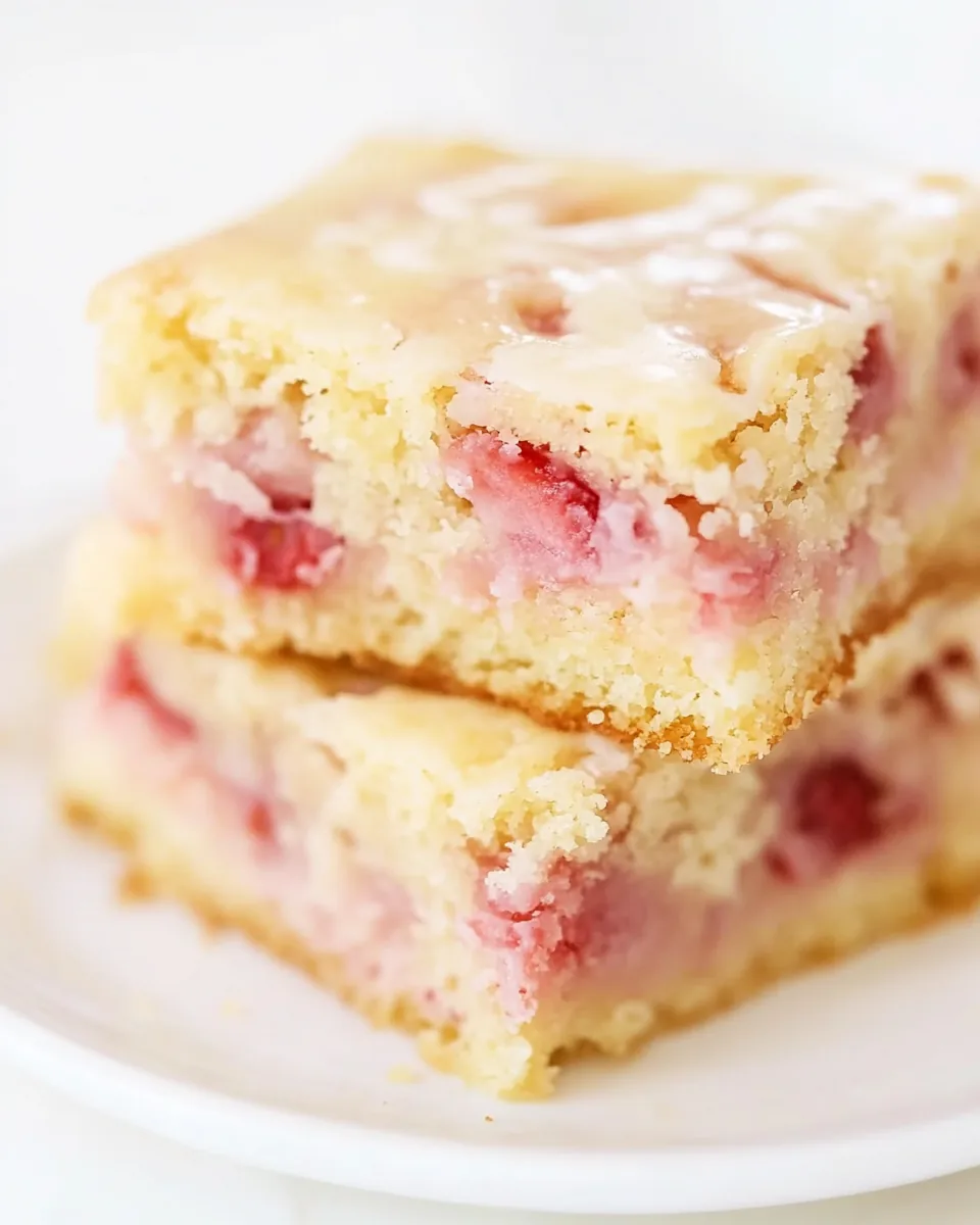 Strawberry Lemon Blondies