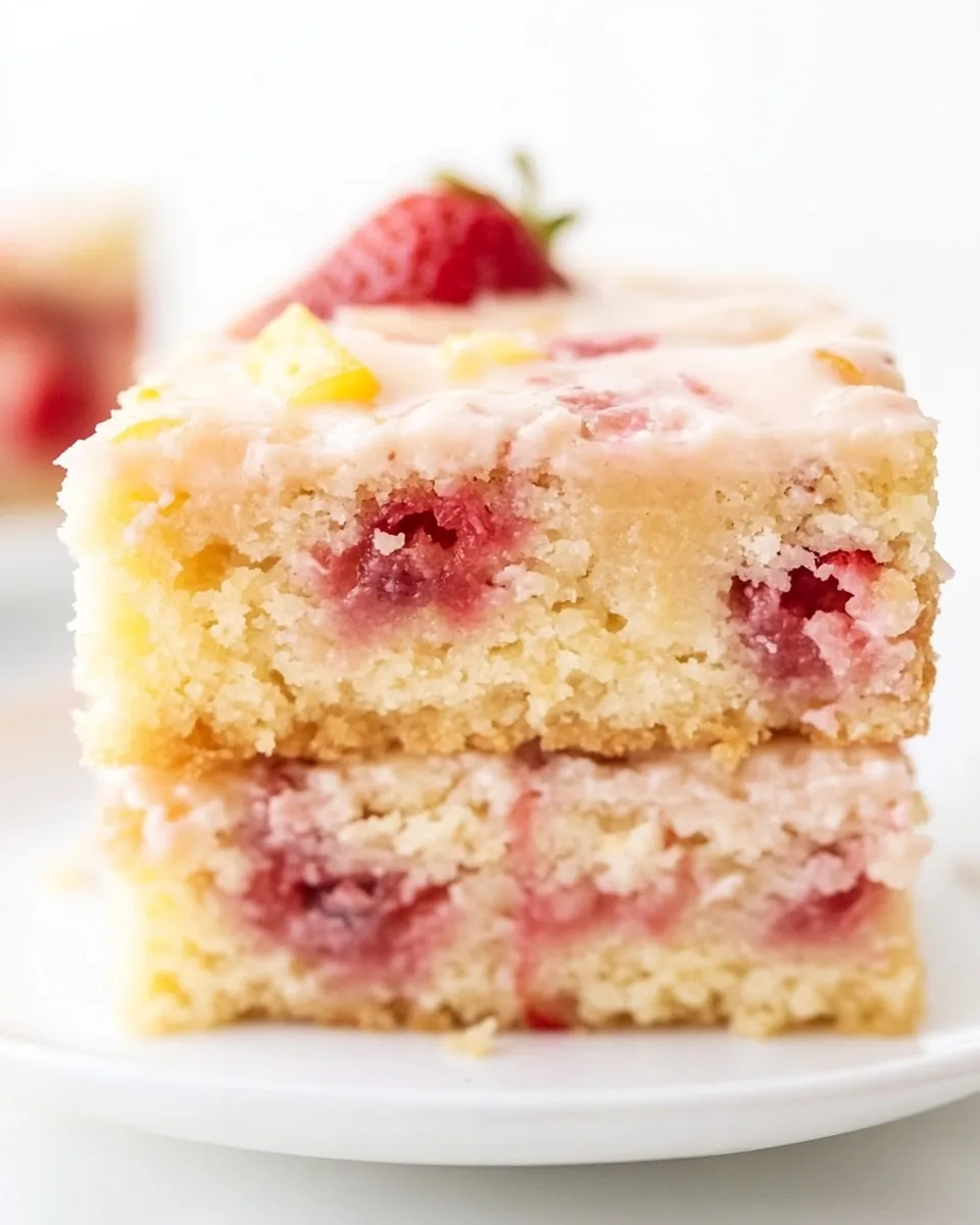 Strawberry Lemon Blondies