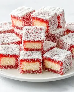 Strawberry Lime Coconut Lamingtons