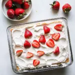 Strawberry Rhubarb Tres Leches Cake
