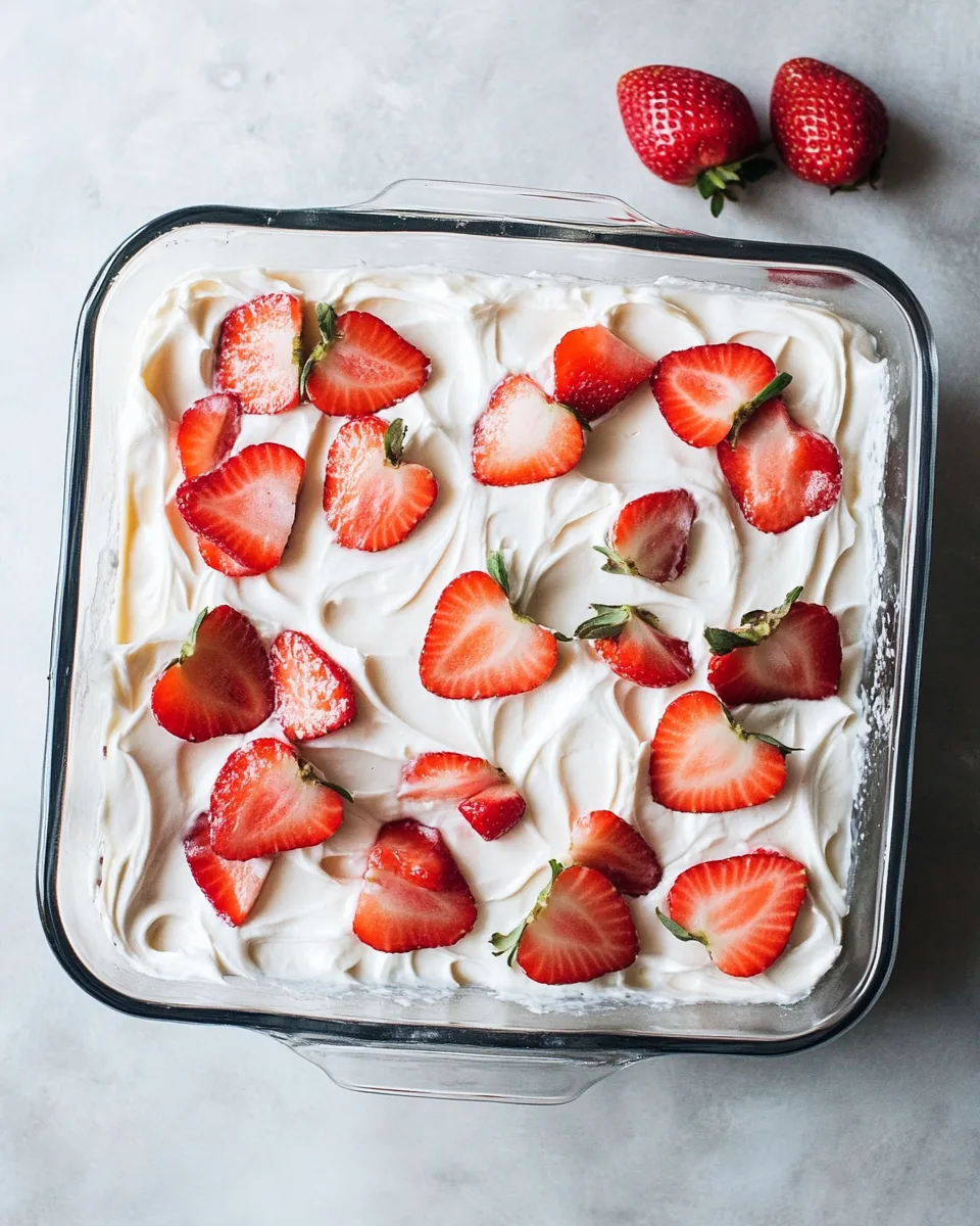 Strawberry Rhubarb Tres Leches Cake