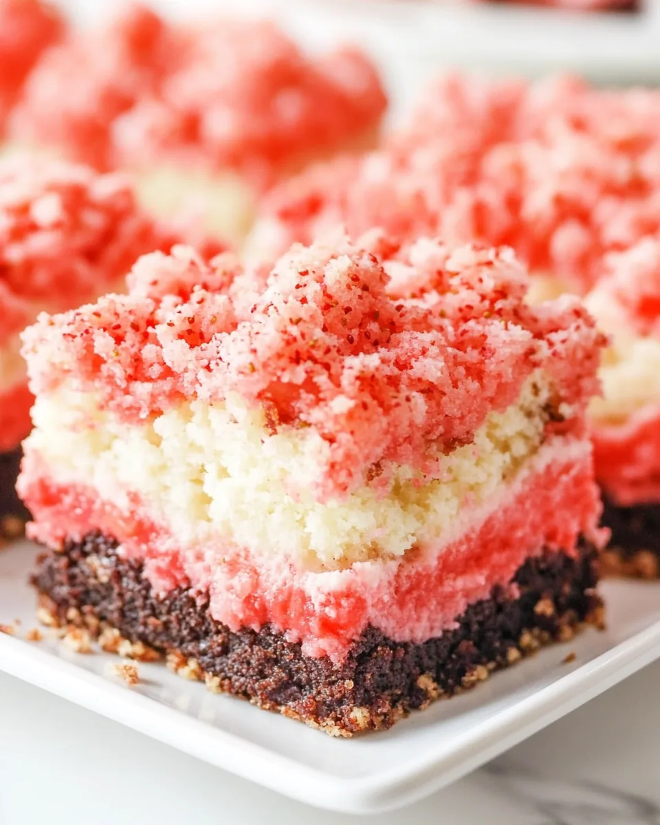 Strawberry Shortcake Brownies