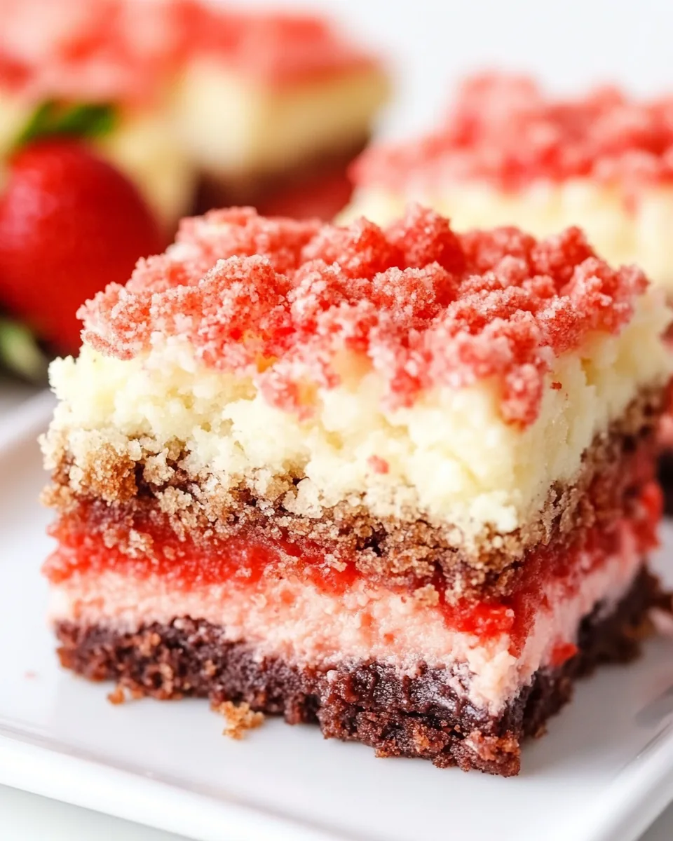 Strawberry Shortcake Brownies