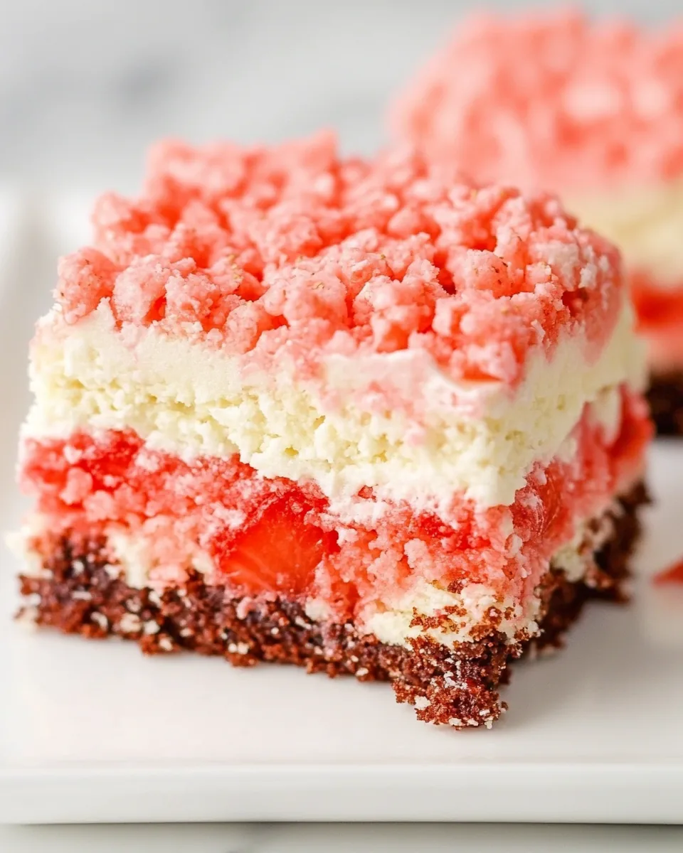 Strawberry Shortcake Brownies