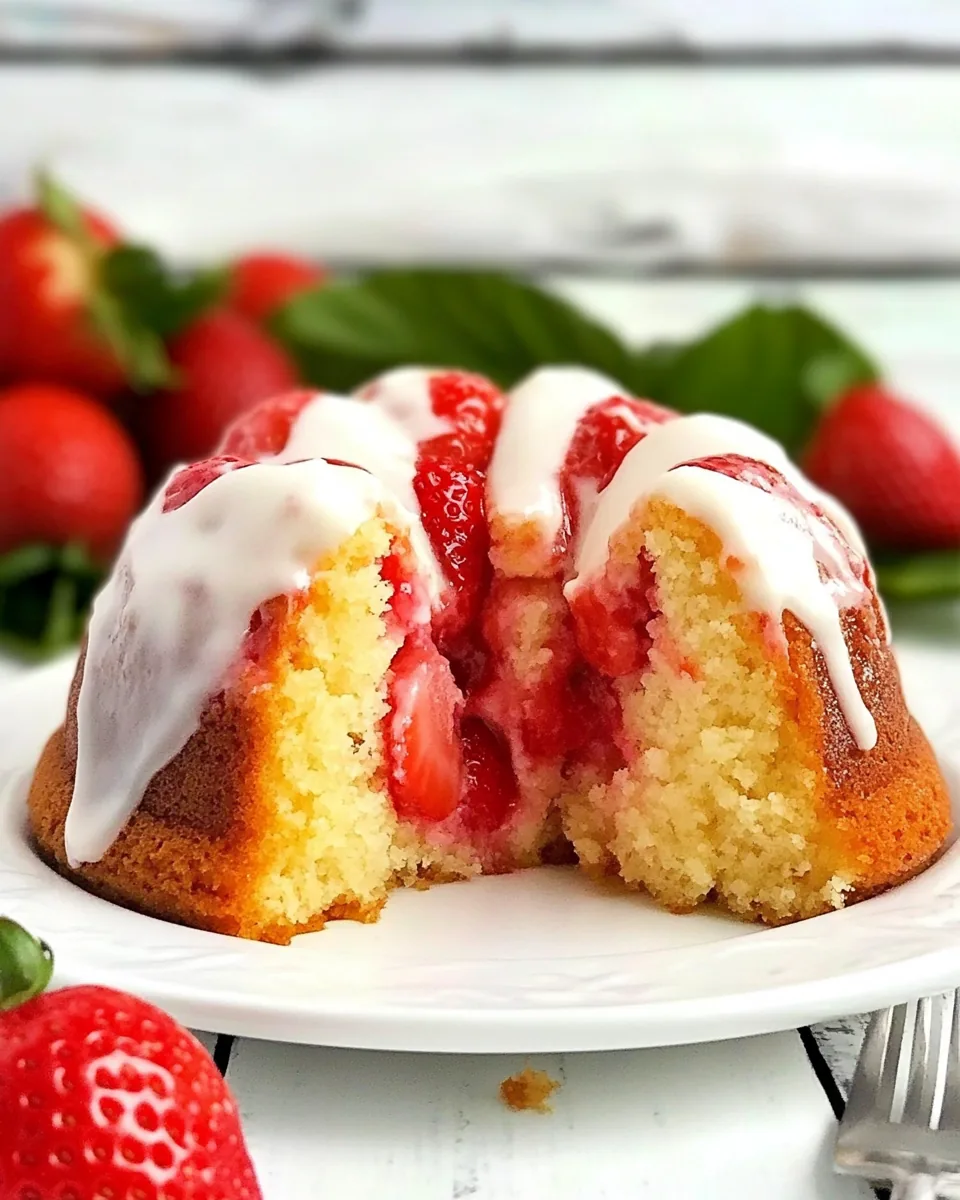 Strawberry Swirl Pound Cake