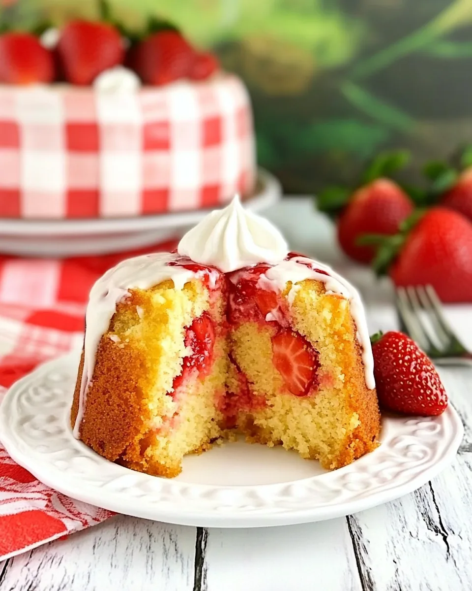 Strawberry Swirl Pound Cake