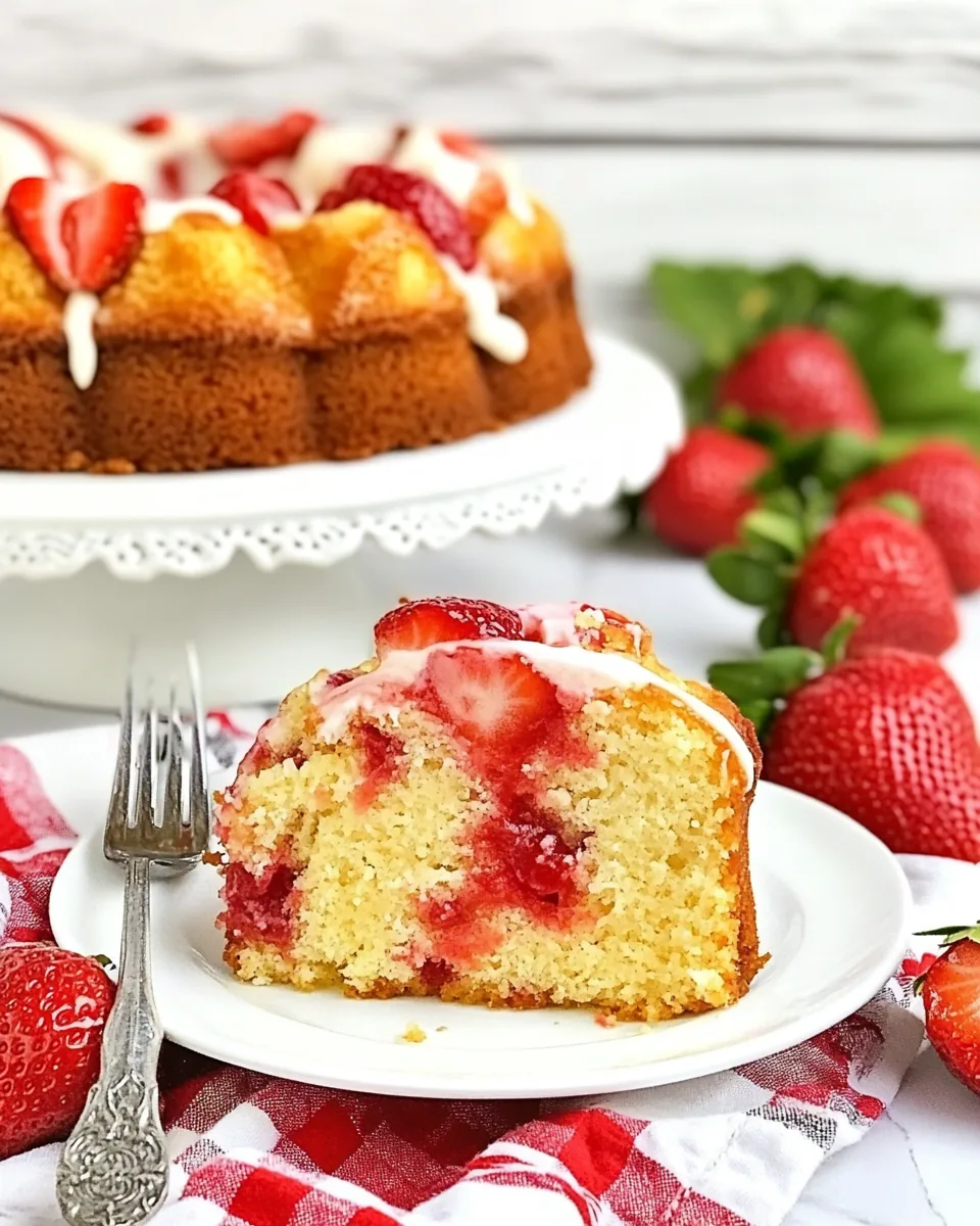 Strawberry Swirl Pound Cake