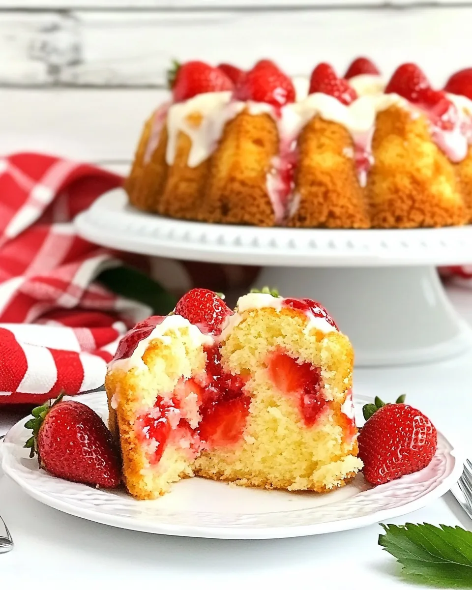 Strawberry Swirl Pound Cake