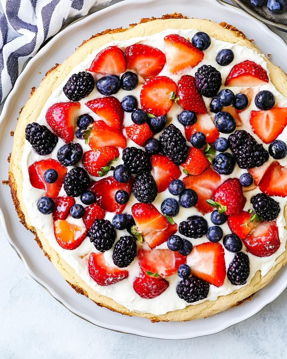 Sugar Cookie Fruit Pizza