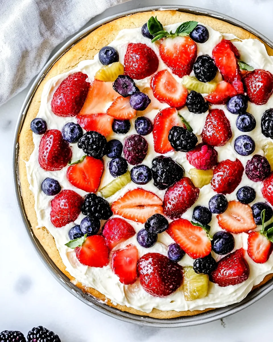 Sugar Cookie Fruit Pizza