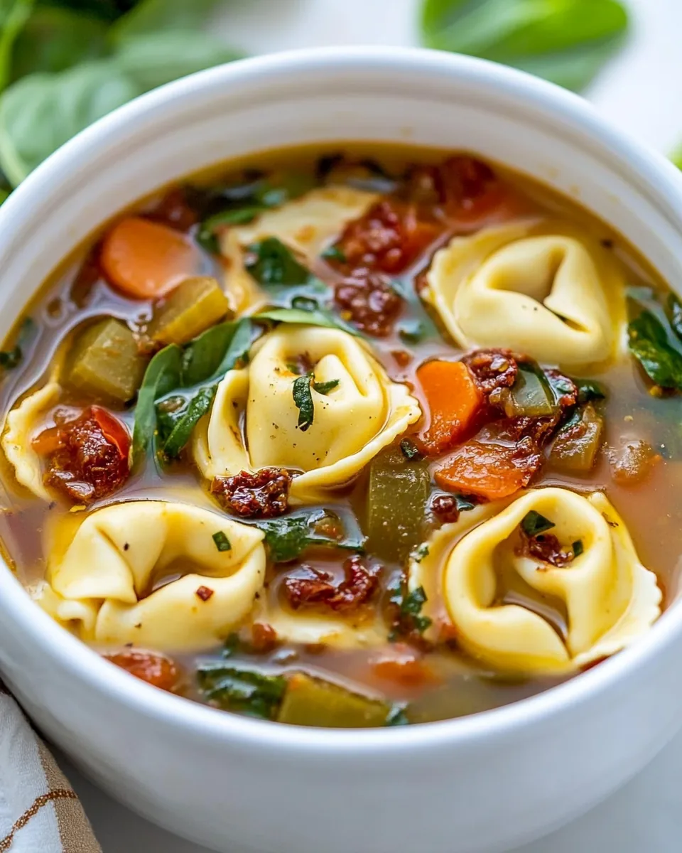 Sun Dried Tomato Tortellini Soup