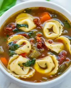 Sun Dried Tomato Tortellini Soup