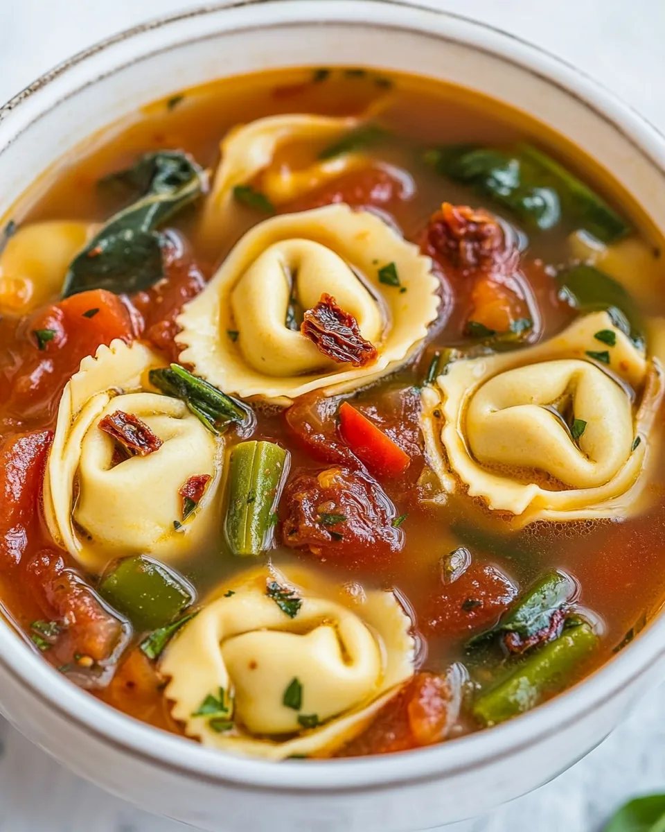 Sun Dried Tomato Tortellini Soup