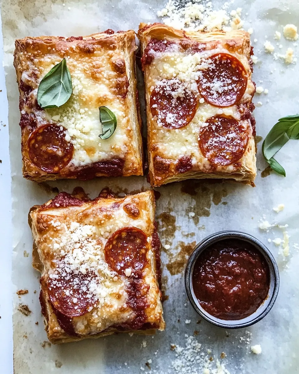 Super Easy Pepperoni Pizza Puff Pastry