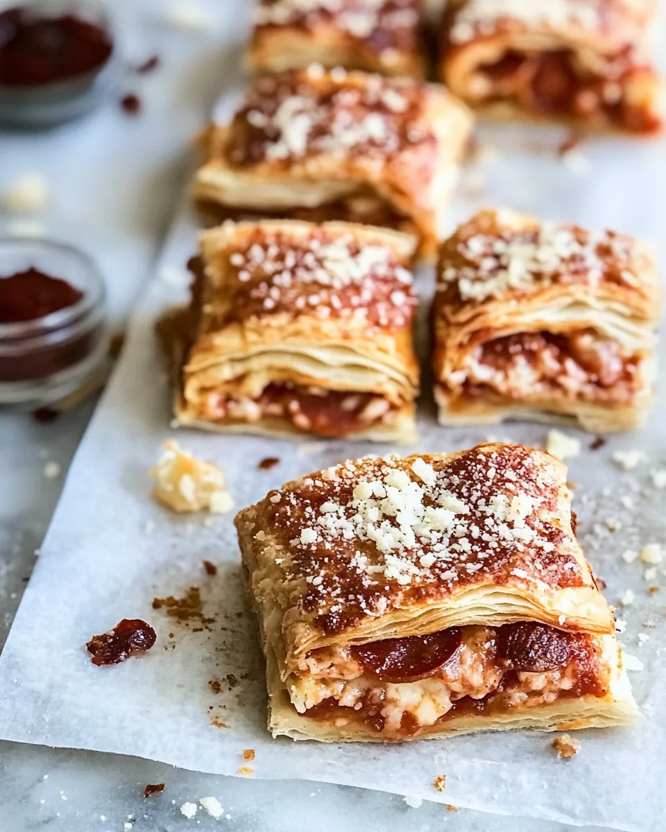 Super Easy Pepperoni Pizza Puff Pastry
