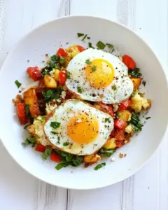 Sweet Potato Hash with Perfect Fried Eggs