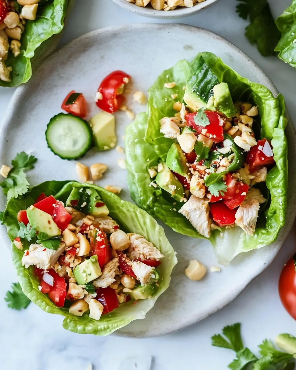 Thai Chicken Lettuce Wraps