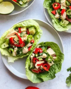 Thai Chicken Lettuce Wraps