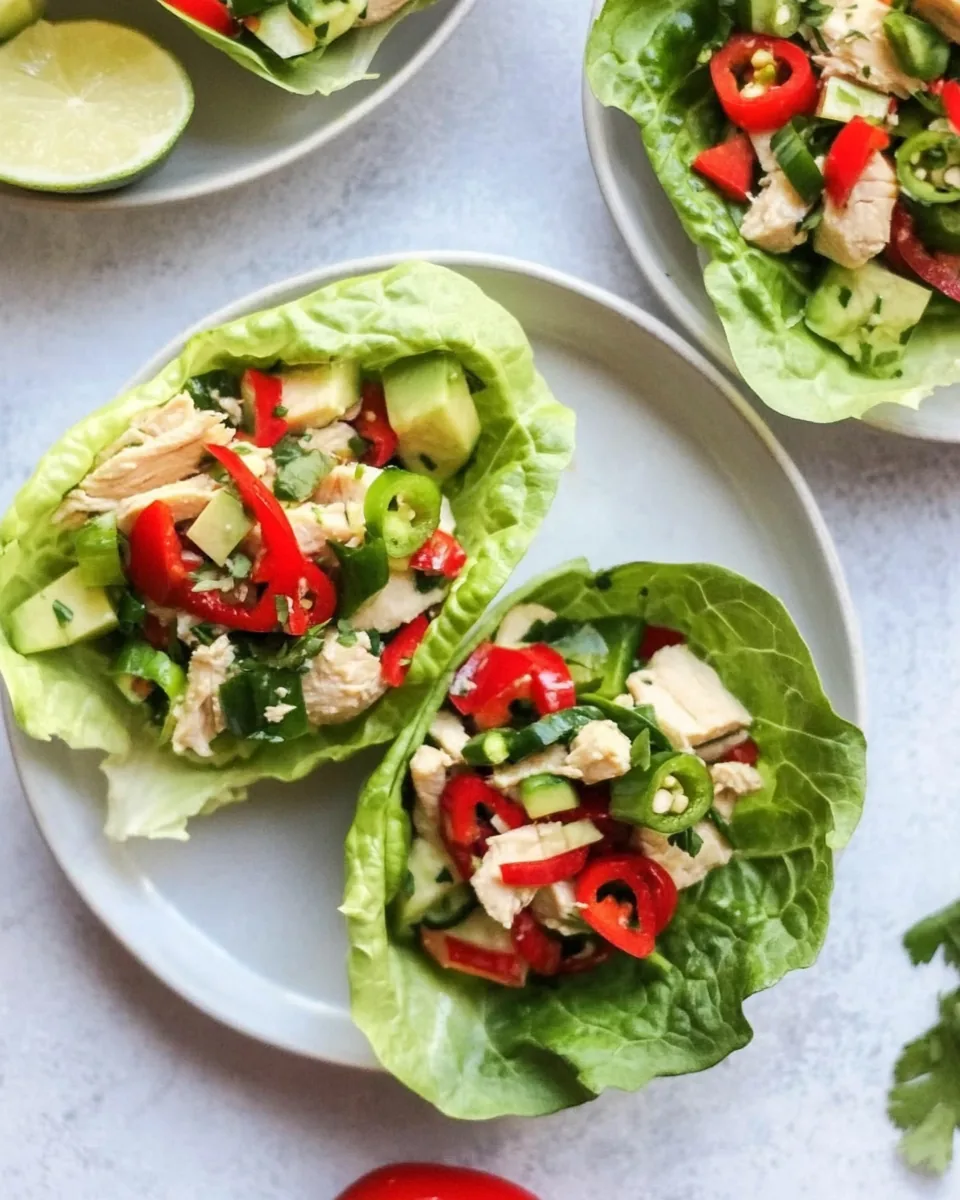 Thai Chicken Lettuce Wraps