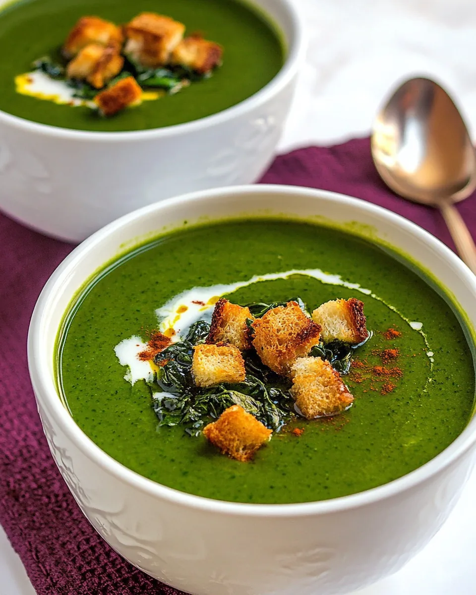 Easiest Cream of Spinach Soup