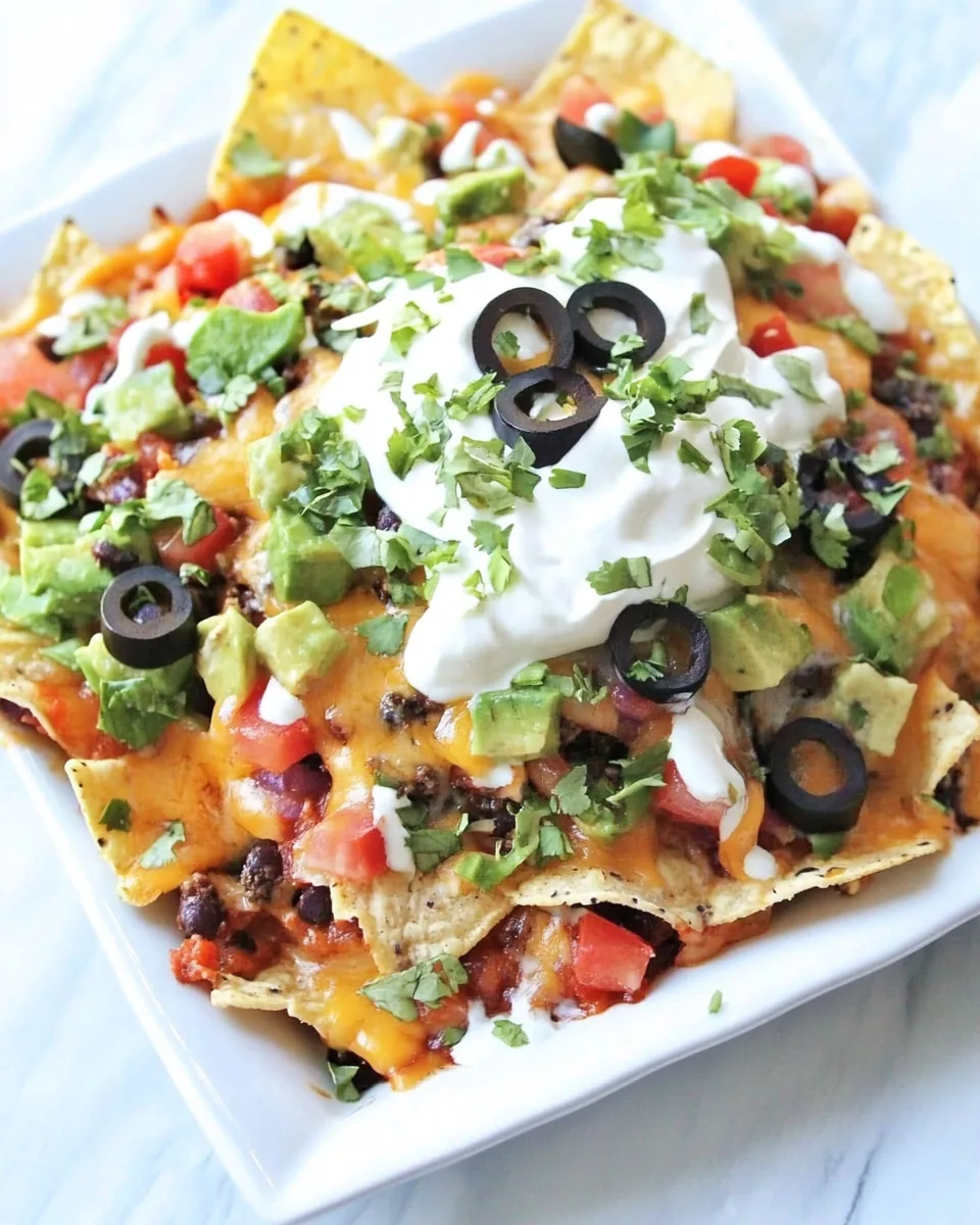 Three Cheese Skillet Nachos