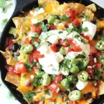 Three Cheese Skillet Nachos