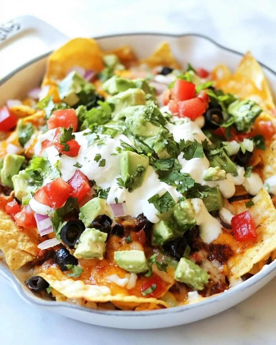 Three Cheese Skillet Nachos