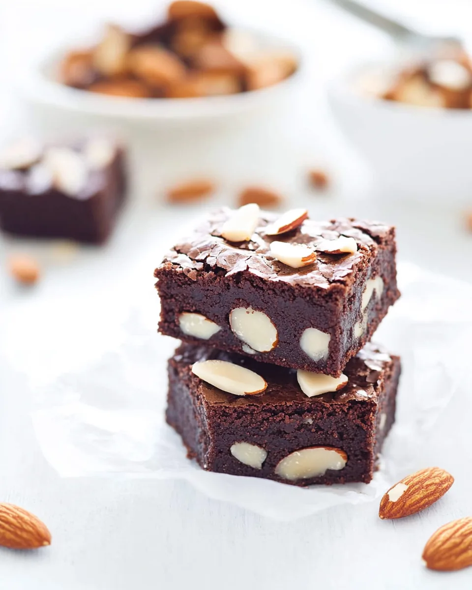 Triple Almond Brownies